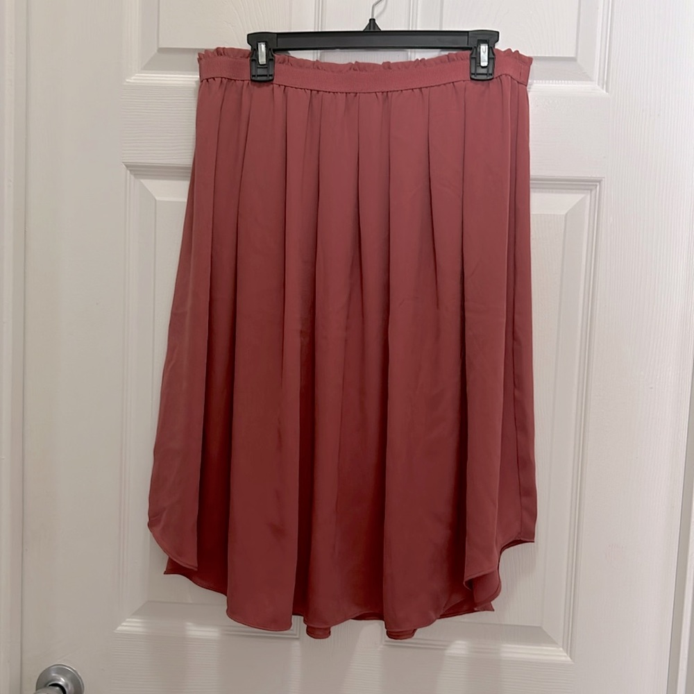 LOFT Outlet Skirt | Dusky Rose Color | Elastic Waistband